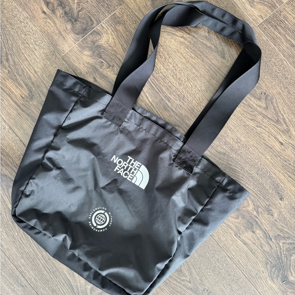 The North Face Black and White Logo Tote